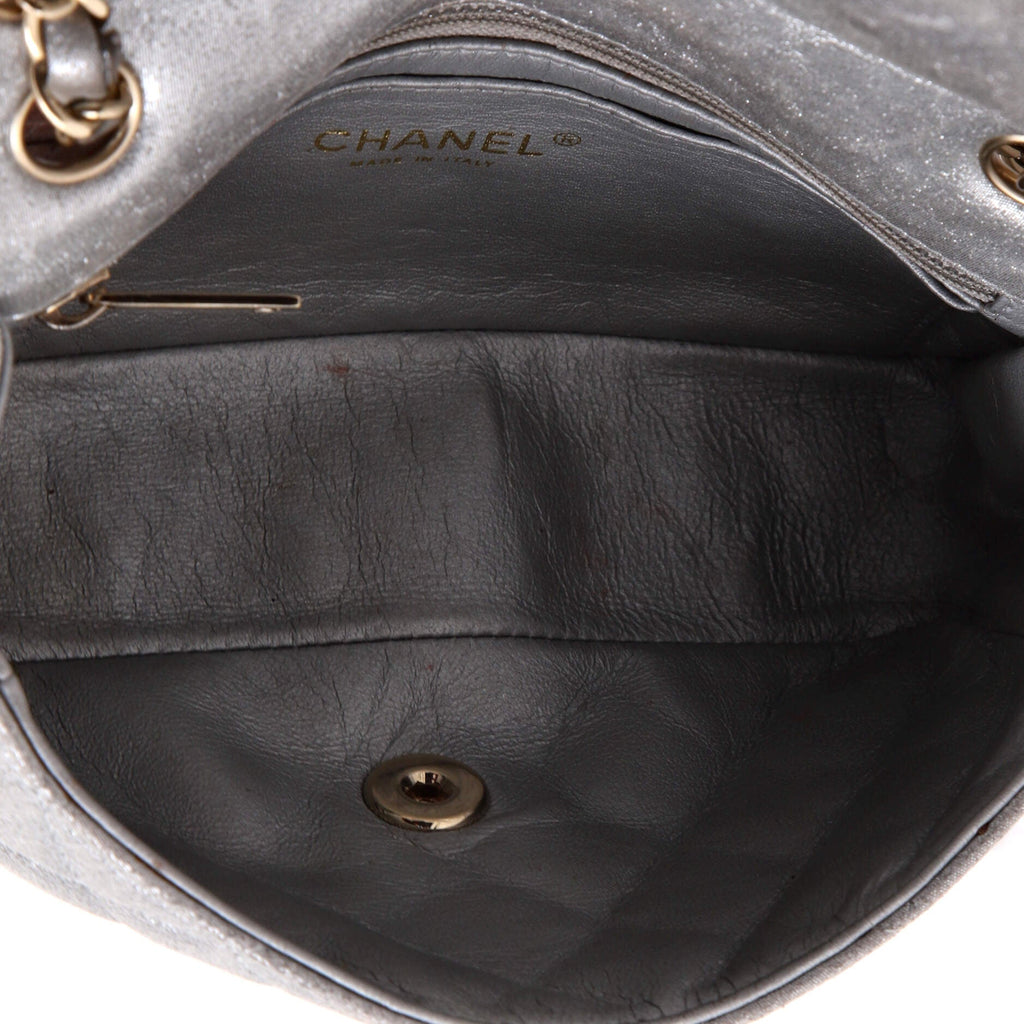 Classic Single Flap Bag Quilted Iridescent Calfskin Mini