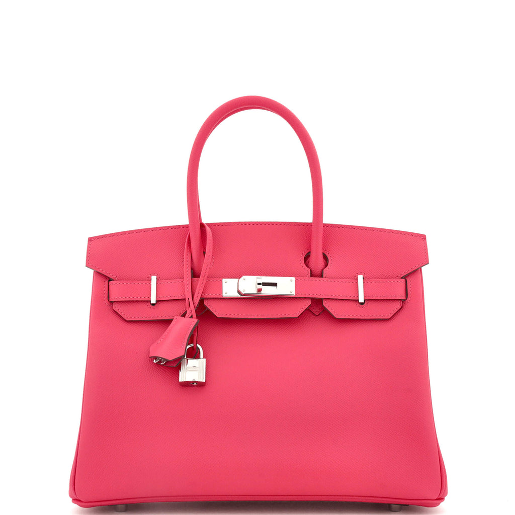 Birkin Handbag Rose Mexico Epsom with Palladium Hardware 30