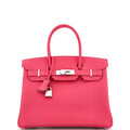 Birkin Handbag Rose Mexico Epsom with Palladium Hardware 30