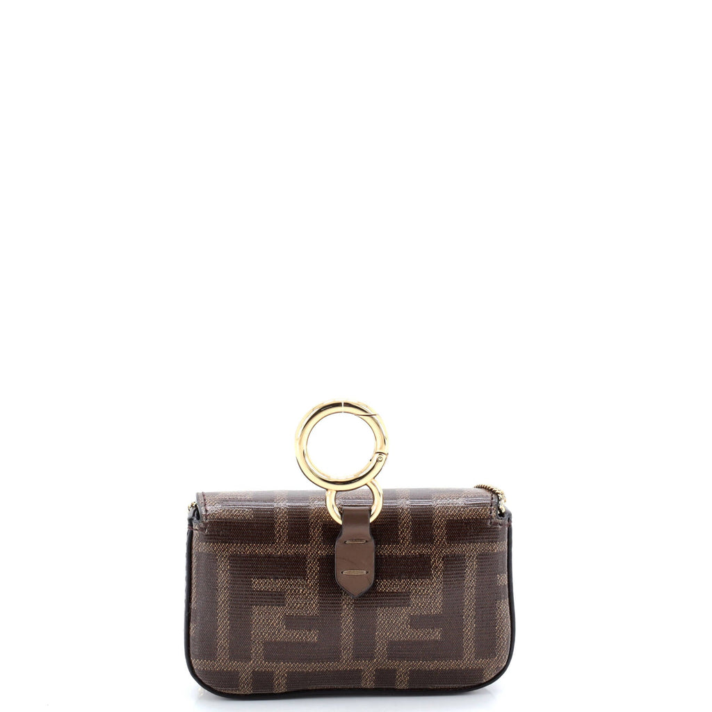 Chain Baguette Charm Bag Zucca Coated Canvas Nano