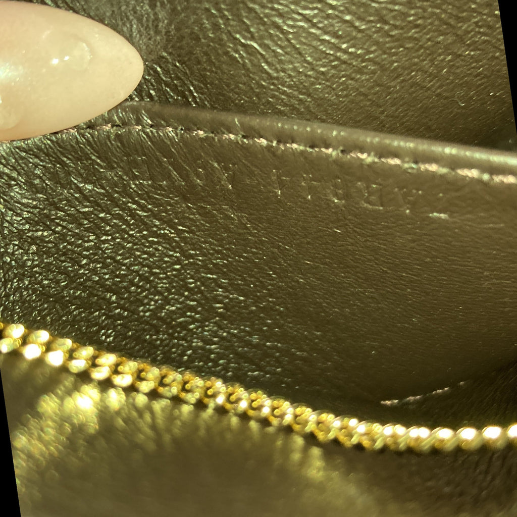 Chain Baguette Charm Bag Zucca Coated Canvas Nano