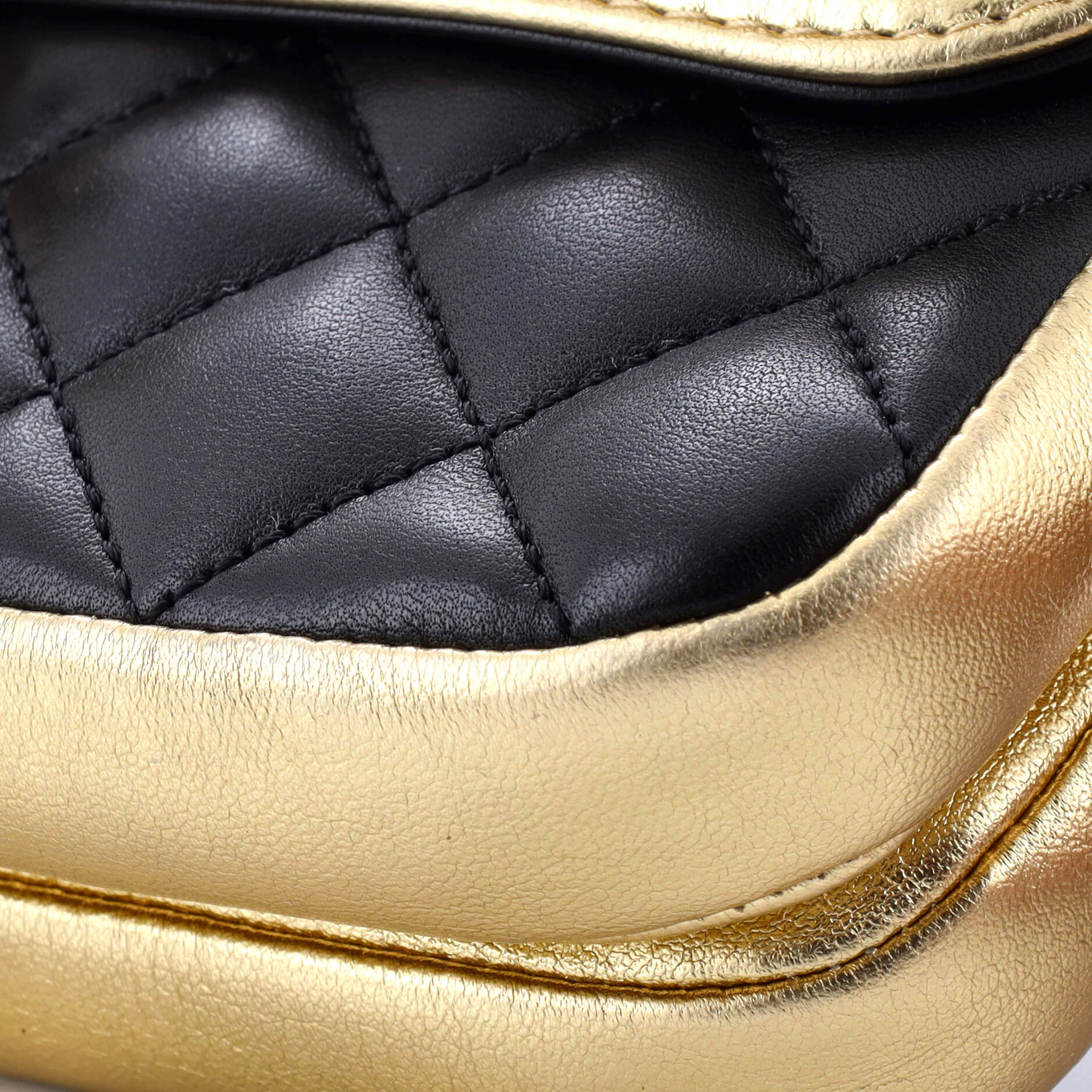 CC Chic Double Flap Bag Quilted Lambskin Small