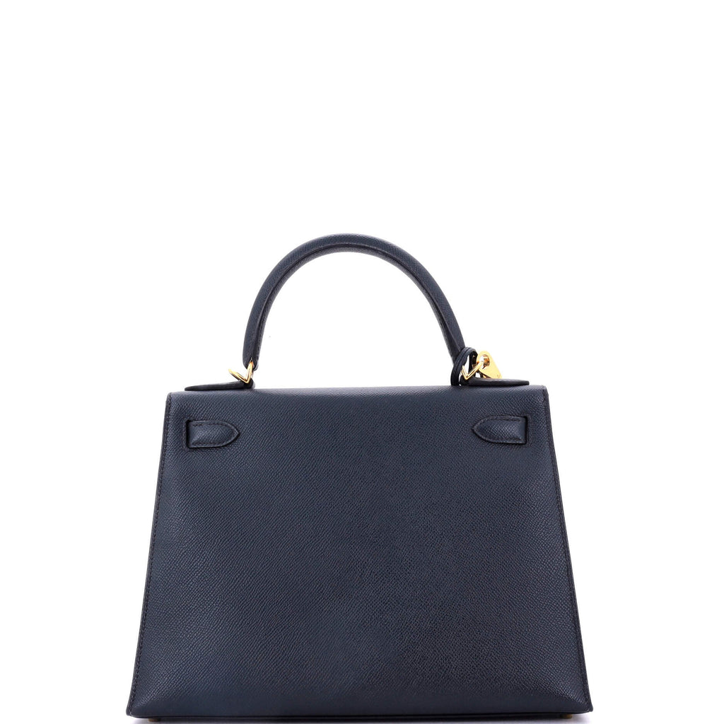 Kelly Handbag Noir Epsom with Gold Hardware 28