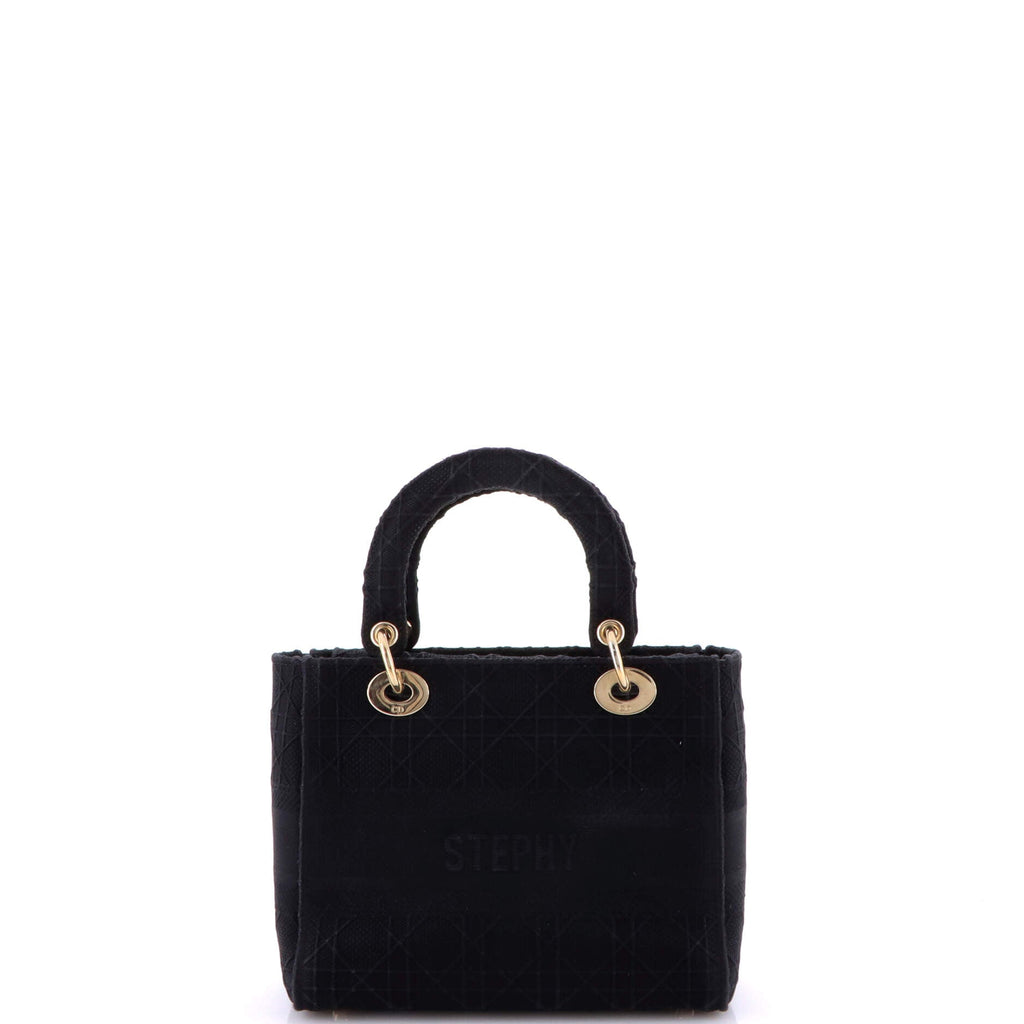 Lady D-Lite Bag Cannage Embroidered Canvas Medium