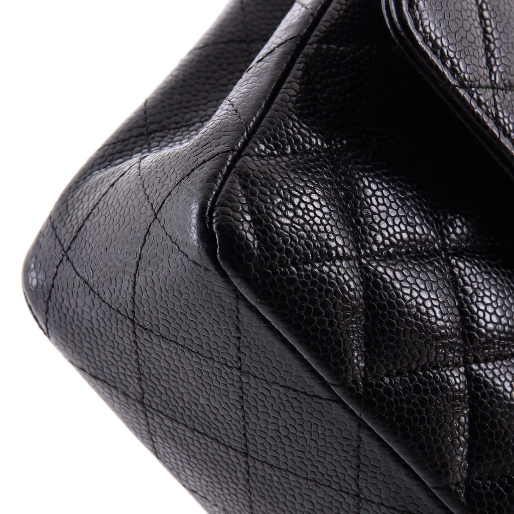 Classic Double Flap Bag Quilted Caviar Medium