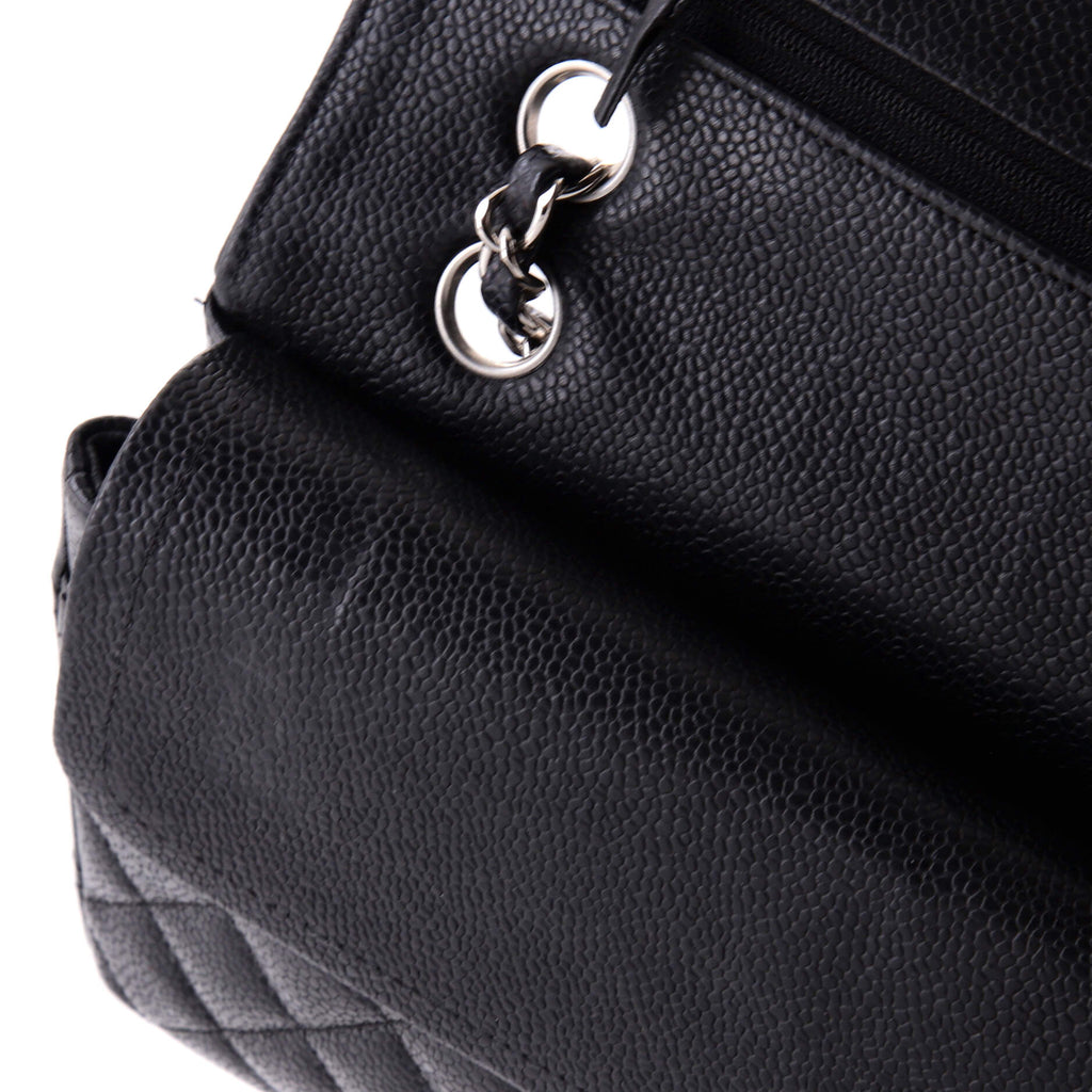 Classic Double Flap Bag Quilted Caviar Medium