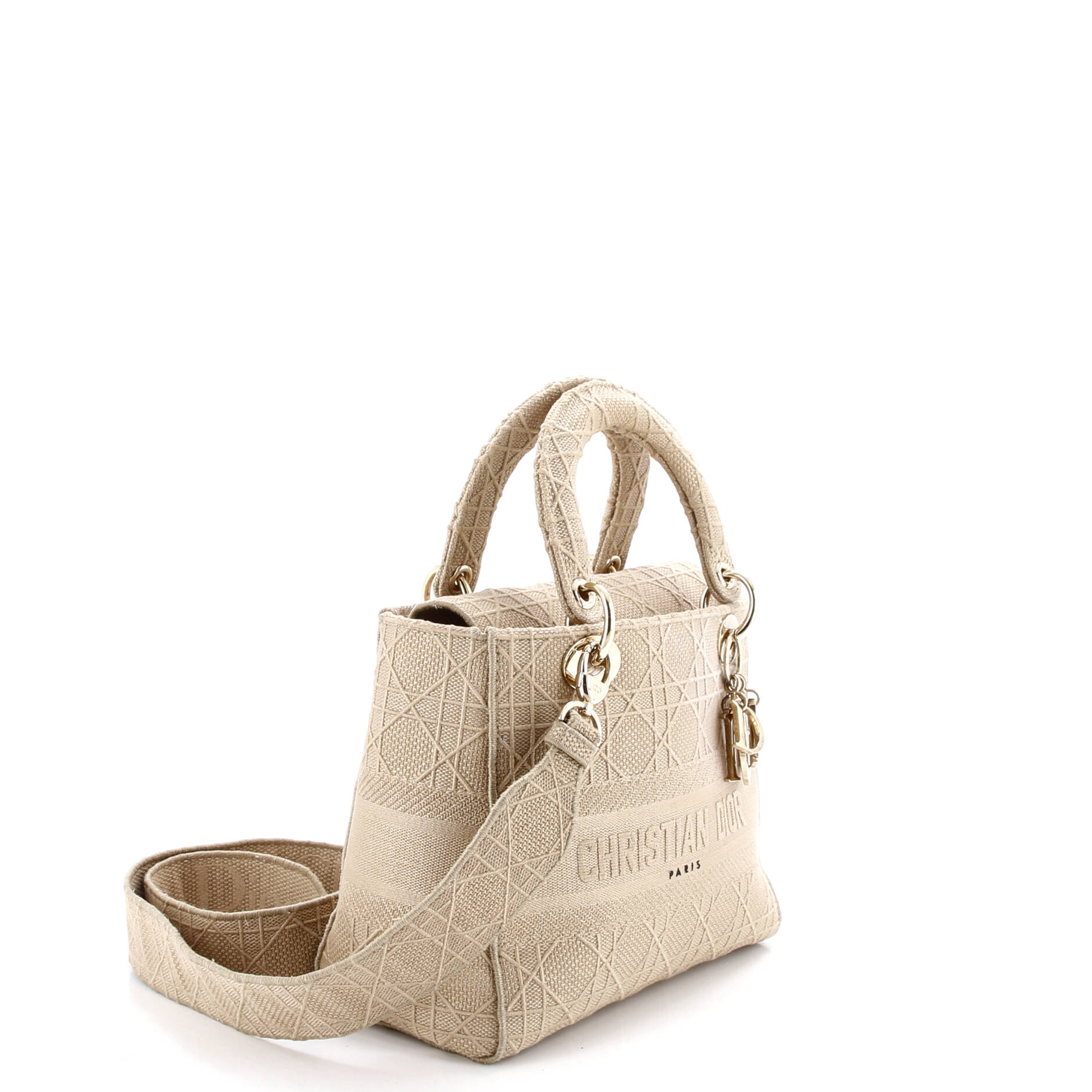 Lady D-Lite Bag Cannage Embroidered Canvas Medium