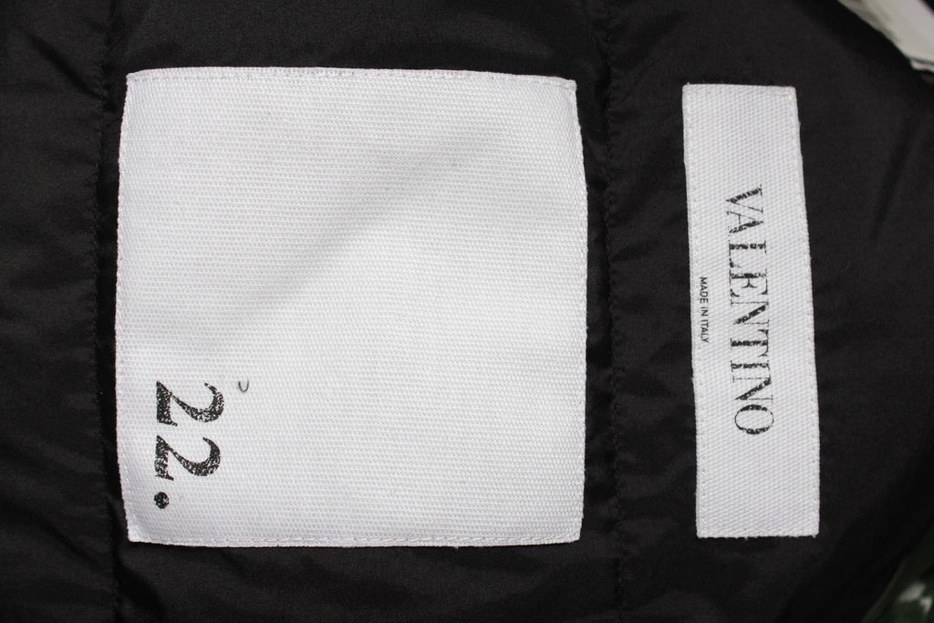 Valentino Studded Camouflage-Print Quilted Shell Hooded Down Jacket in Green Polyamide