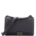 So Black Boy Flap Bag Quilted Lambskin New Medium