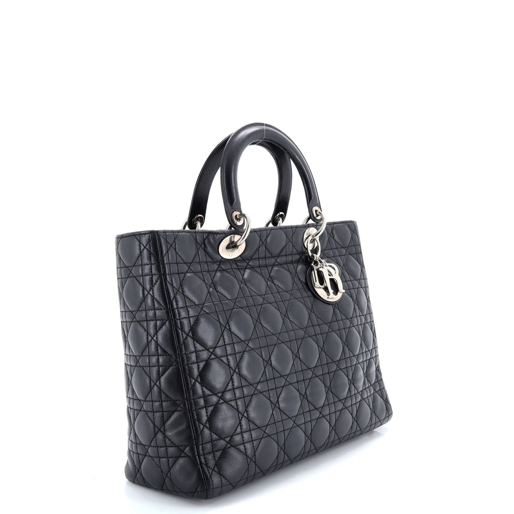 Lady Dior Bag Cannage Quilt Lambskin Large