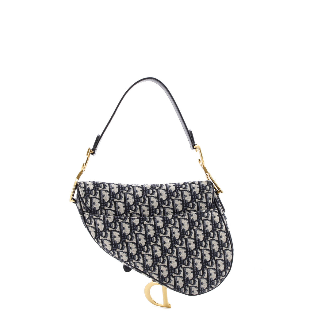 Saddle Handbag with Strap Oblique Canvas Medium