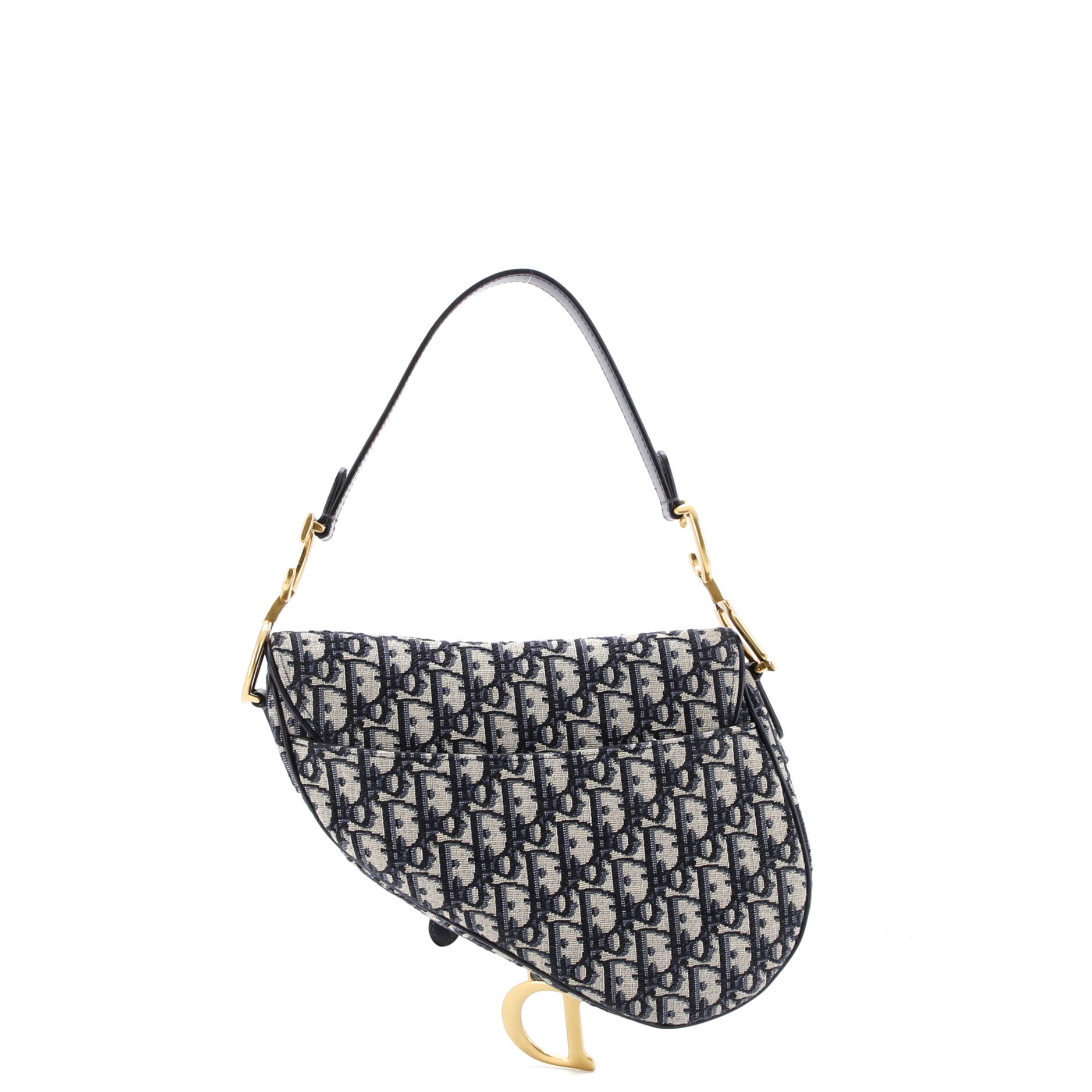 Saddle Handbag with Strap Oblique Canvas Medium