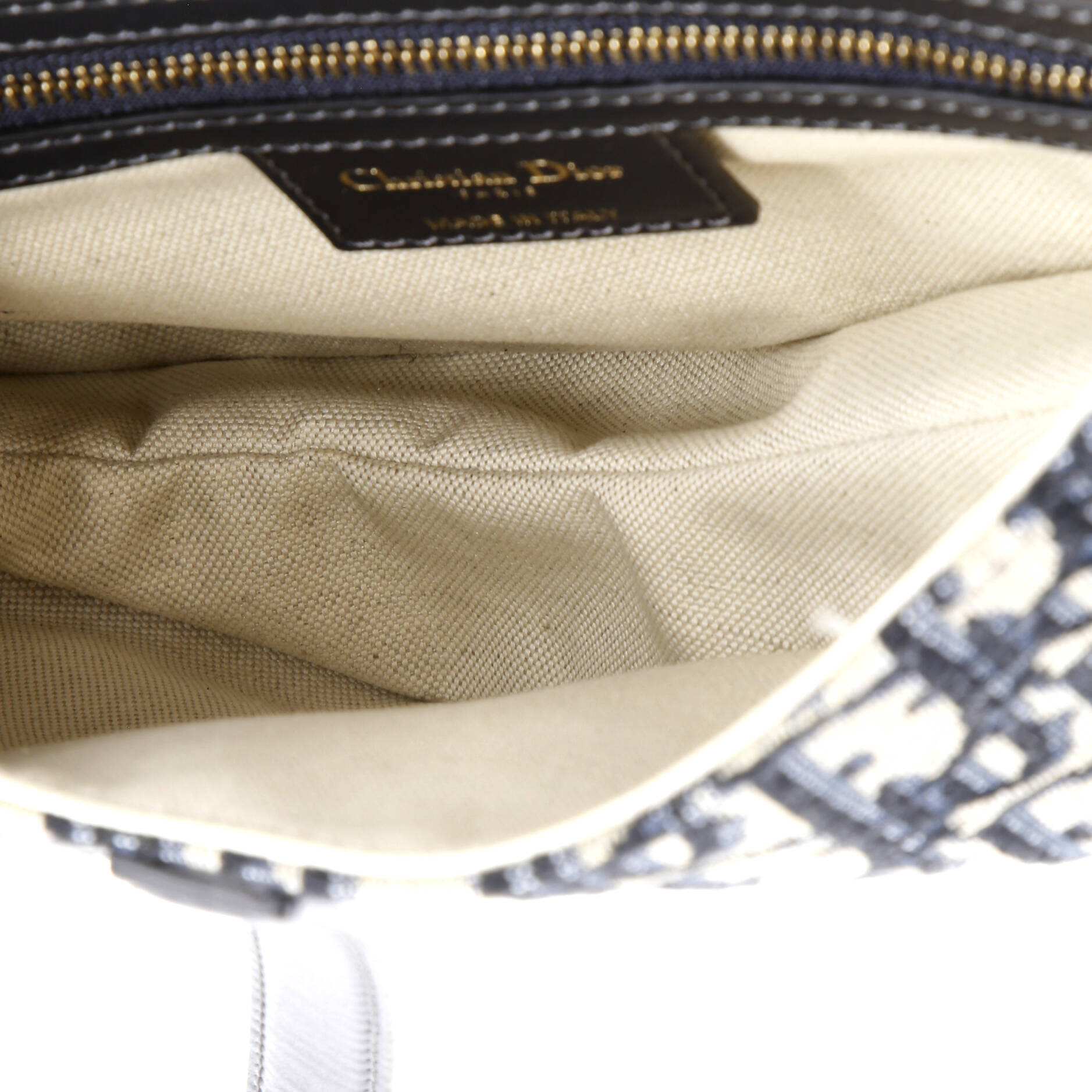 Saddle Handbag with Strap Oblique Canvas Medium