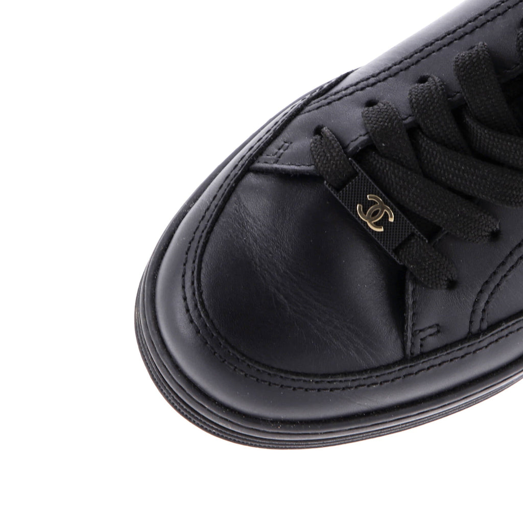 Women's CC Logo Low-Top Sneakers Leather