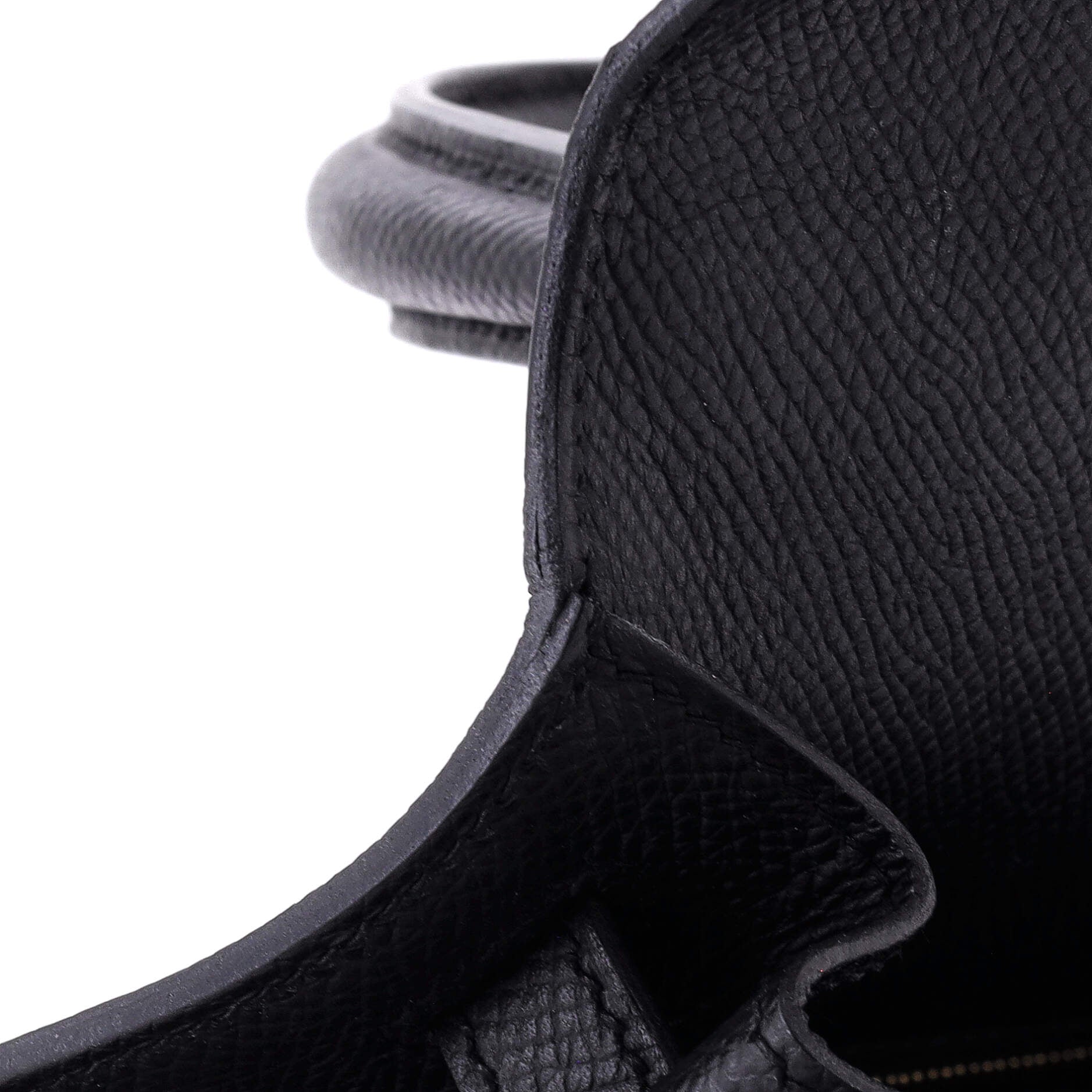 Kelly Handbag Noir Epsom with Gold Hardware 25