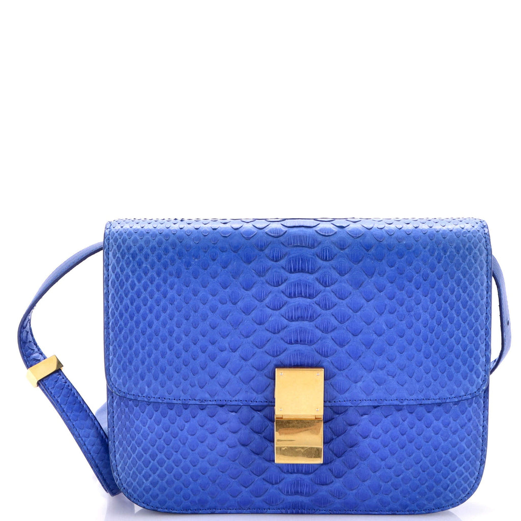 Classic Box Bag Python Medium