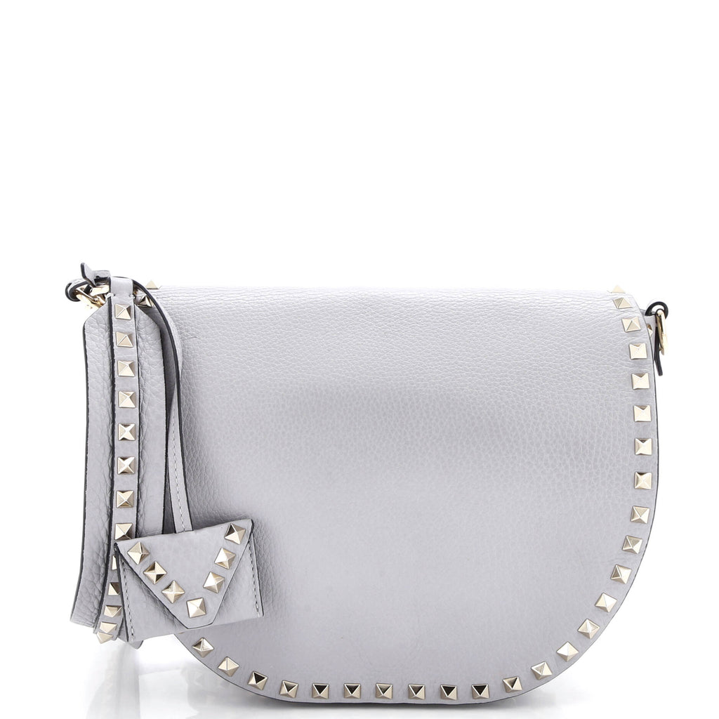Rockstud Saddle Crossbody Bag Leather Small