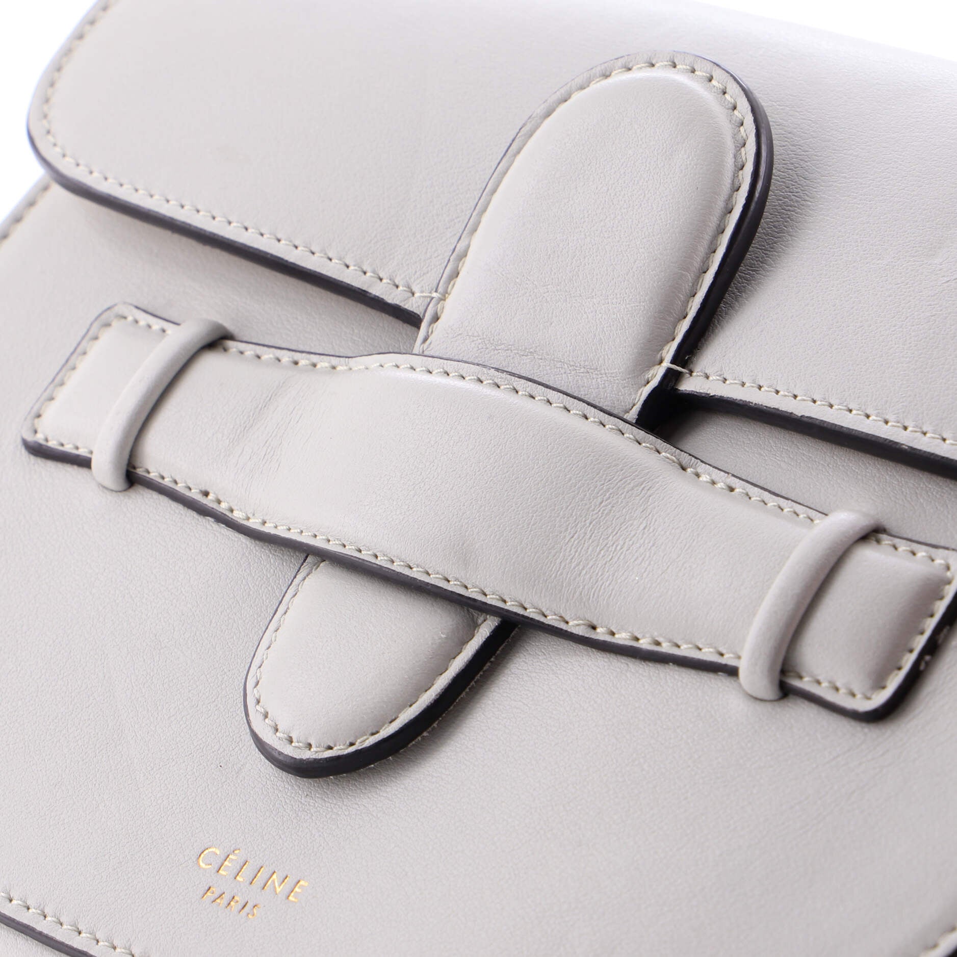 Symmetrical Shoulder Bag Leather Mini