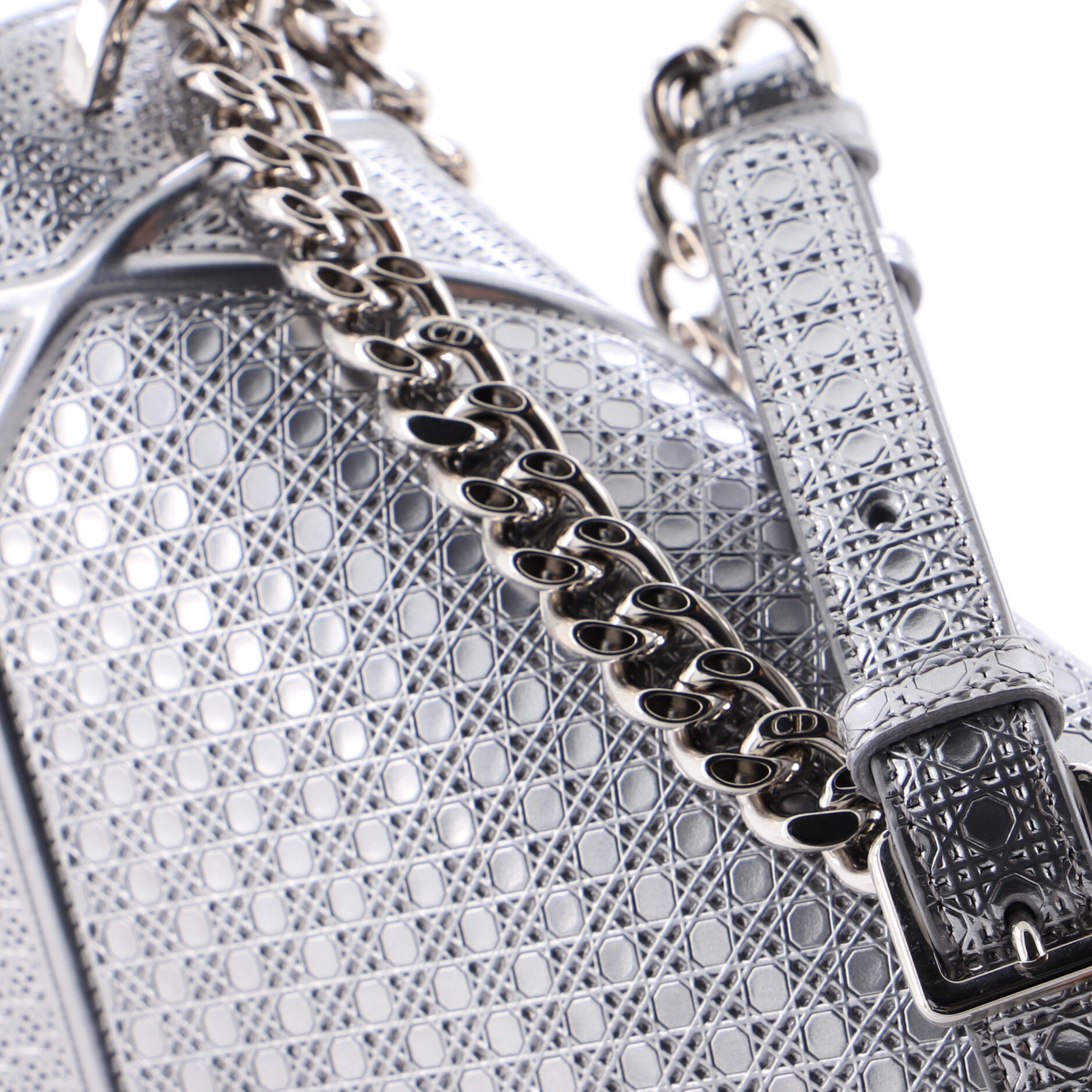 Diorama Flap Bag Cannage Embossed Calfskin Small