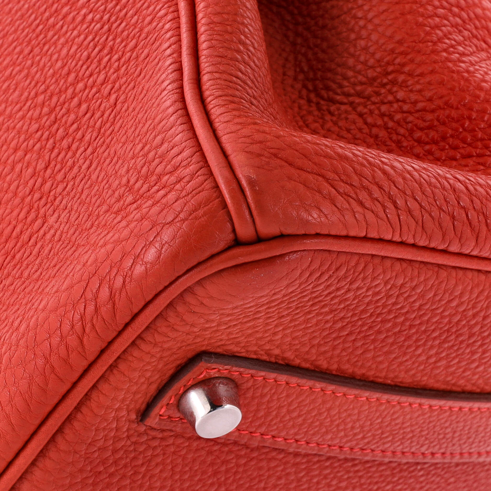 Birkin Handbag Rouge Vif Togo with Palladium Hardware 35