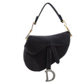 Saddle Handbag Satin with Crystals Mini