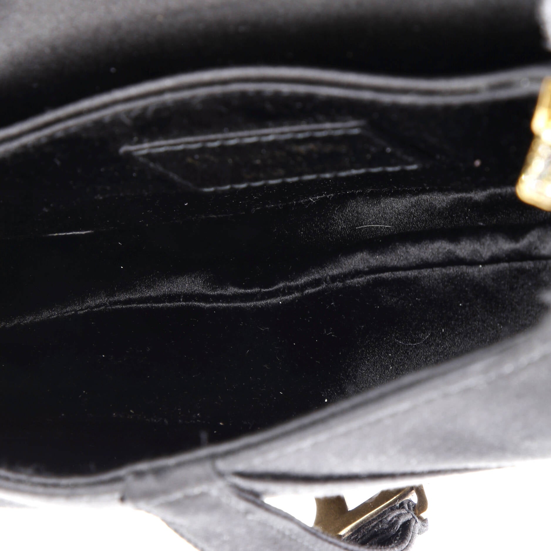 Saddle Handbag Satin with Crystals Mini