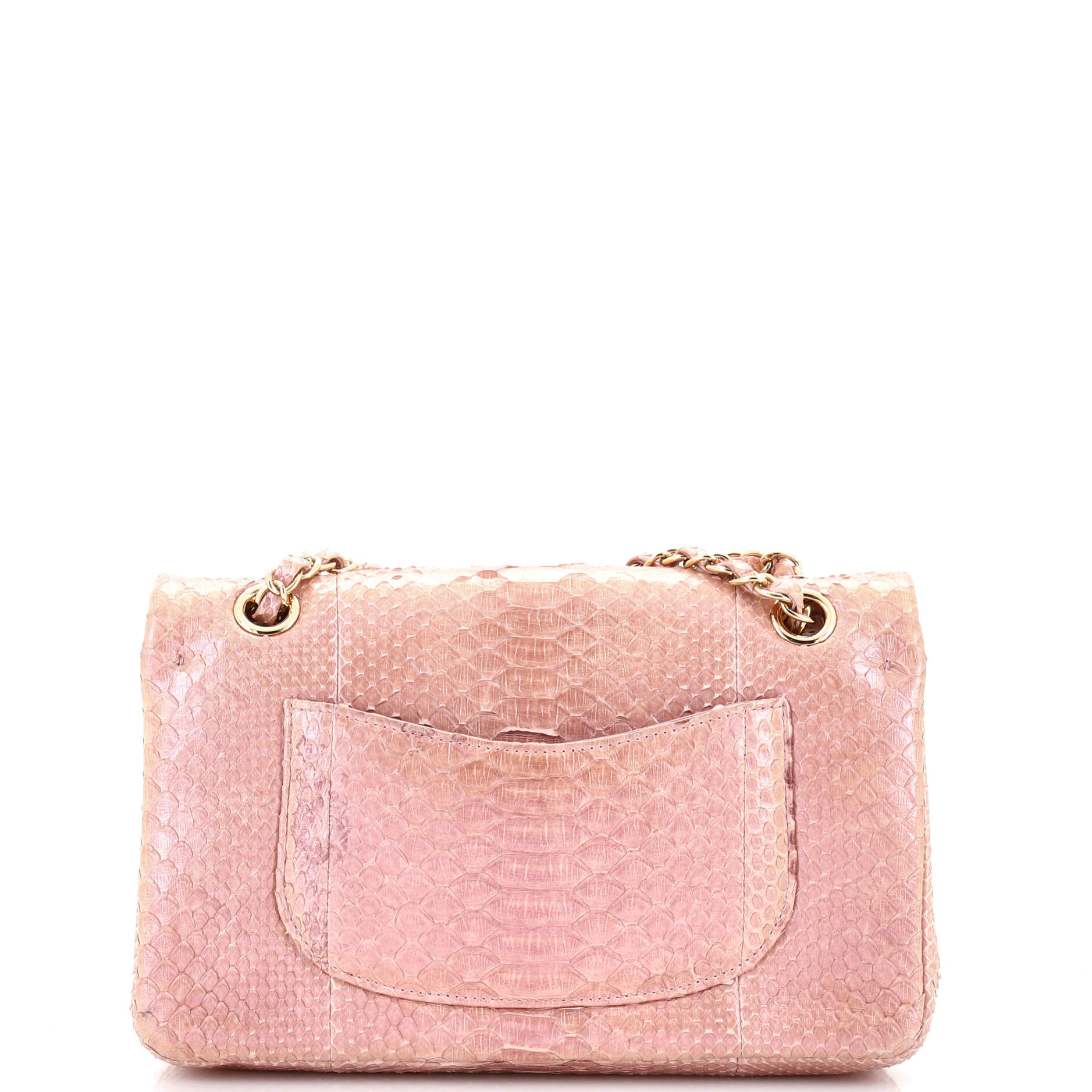 Classic Double Flap Bag Python Medium