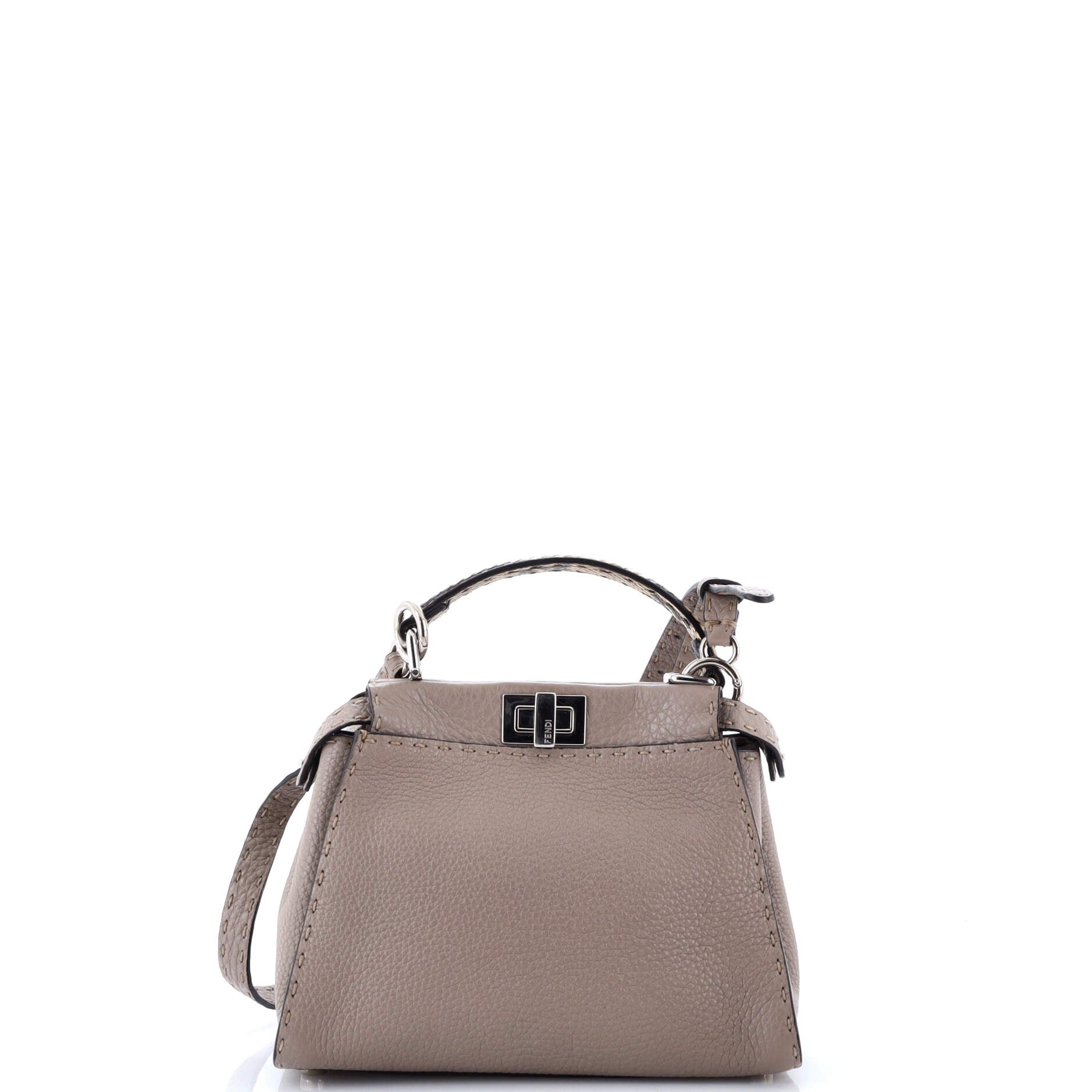 Selleria Peekaboo Bag Leather with Python Mini