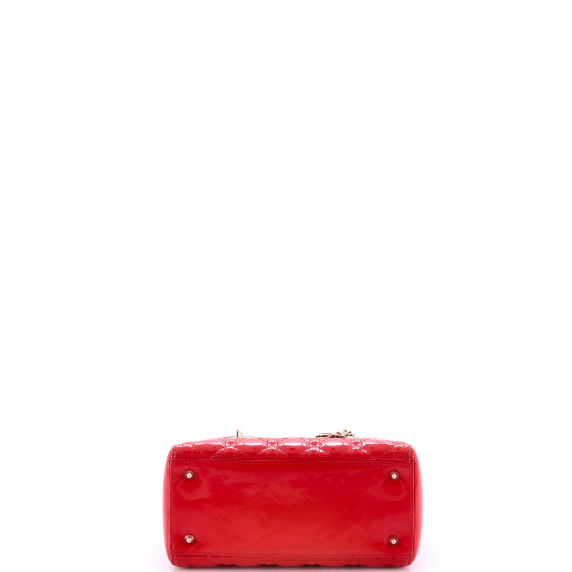 Lady Dior Bag Cannage Quilt Patent Medium