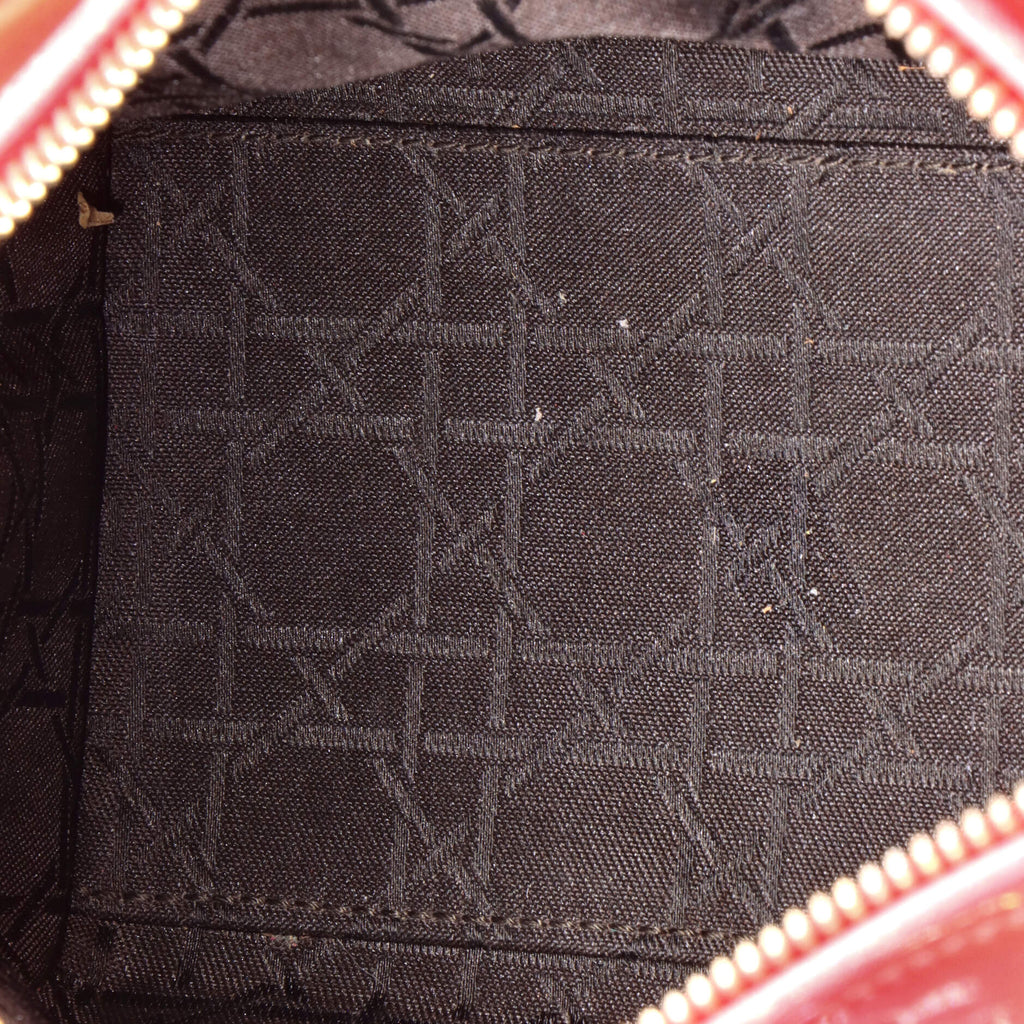 Lady Dior Bag Cannage Quilt Patent Medium