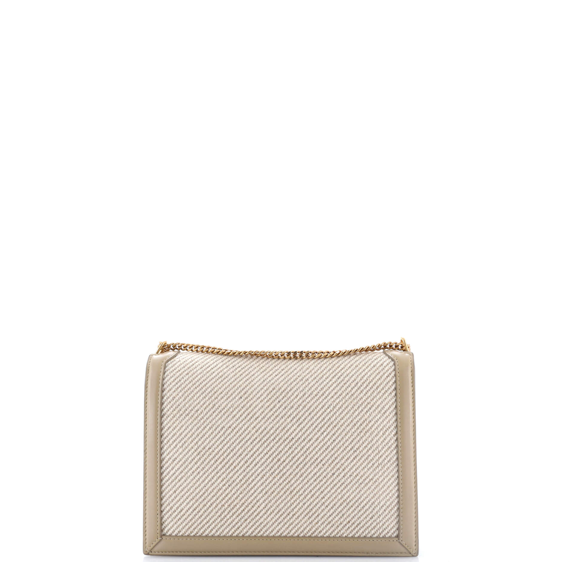 Cassandra Chain Shoulder Bag Canvas with Leather Small