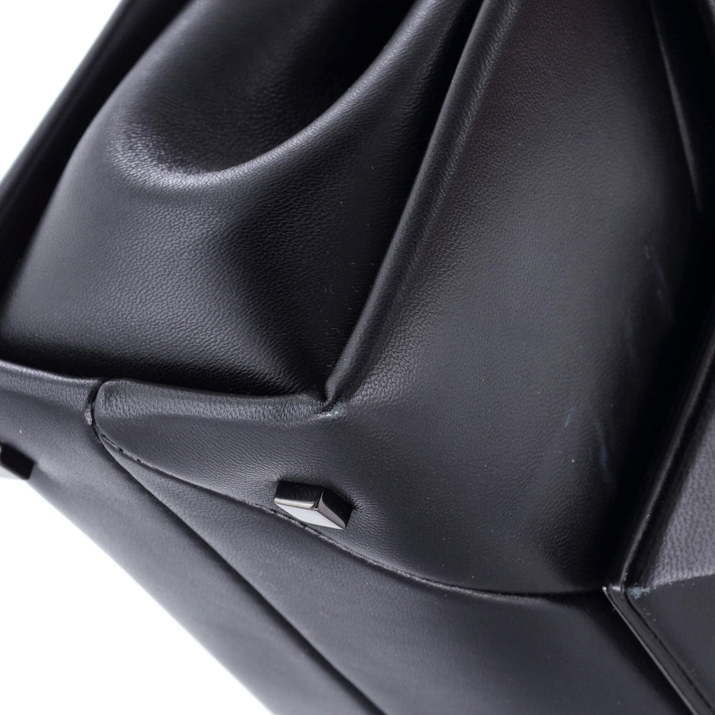 One Stud Top Handle Flap Bag Leather Mini