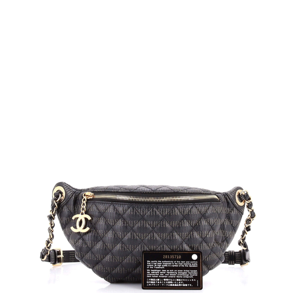 Banane Waist Bag Quilted Leather