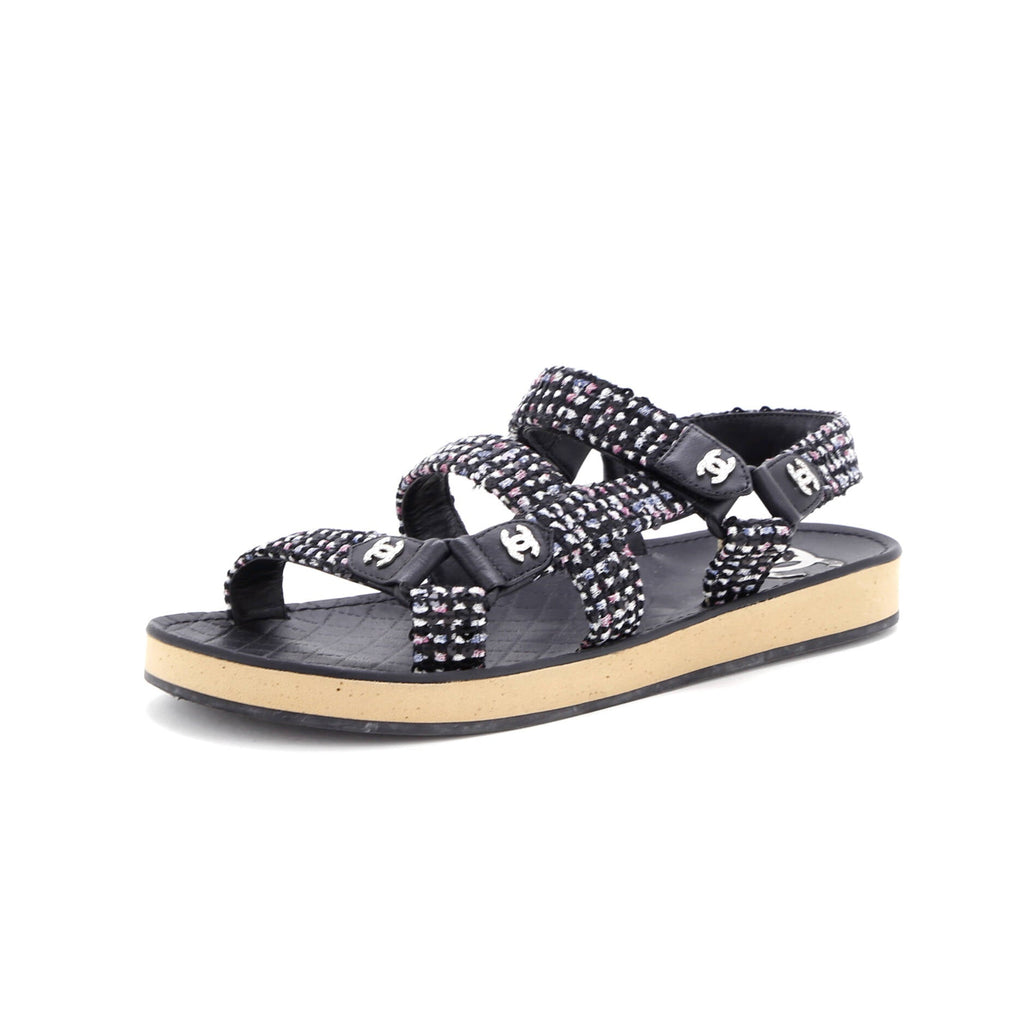 Women's Crystal CC Sandals Tweed