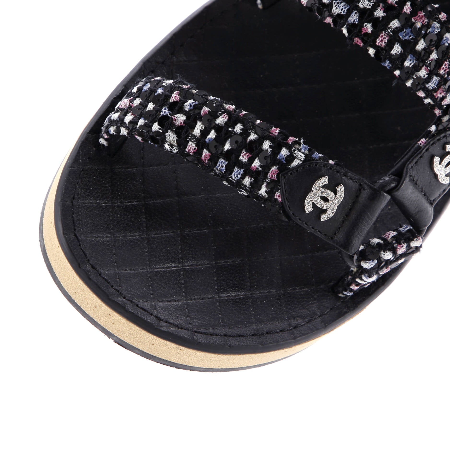 Women's Crystal CC Sandals Tweed