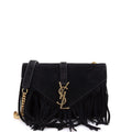 Classic Monogram Fringe Crossbody Bag Suede Small