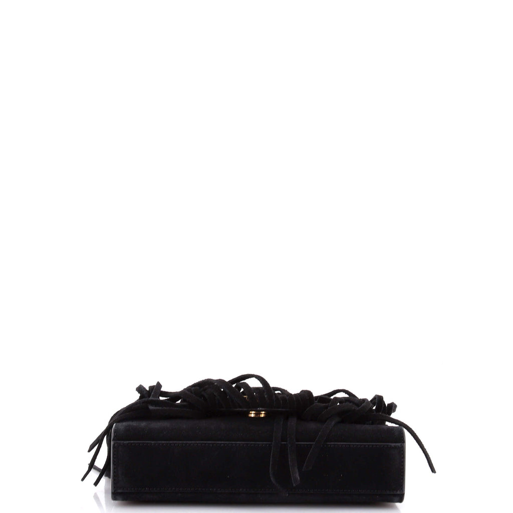 Classic Monogram Fringe Crossbody Bag Suede Small