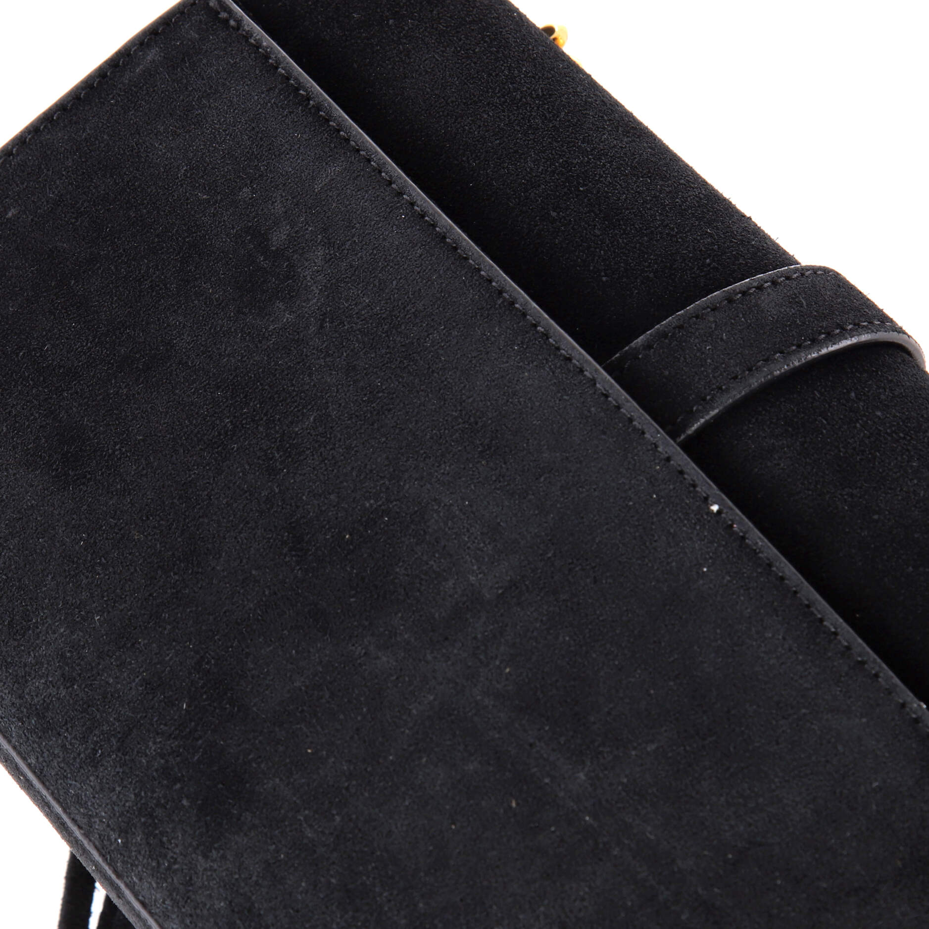 Classic Monogram Fringe Crossbody Bag Suede Small