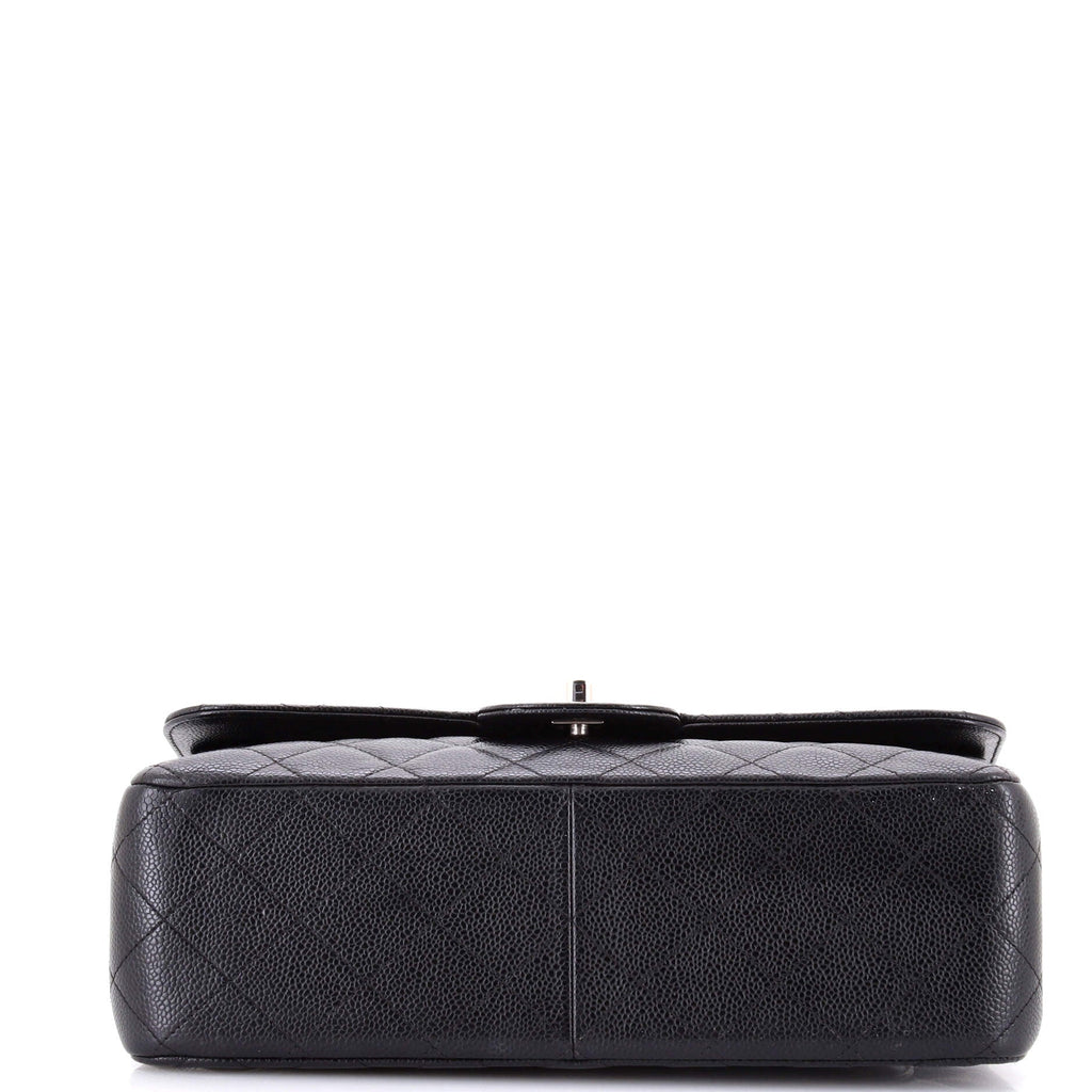 Classic Double Flap Bag Quilted Caviar Jumbo