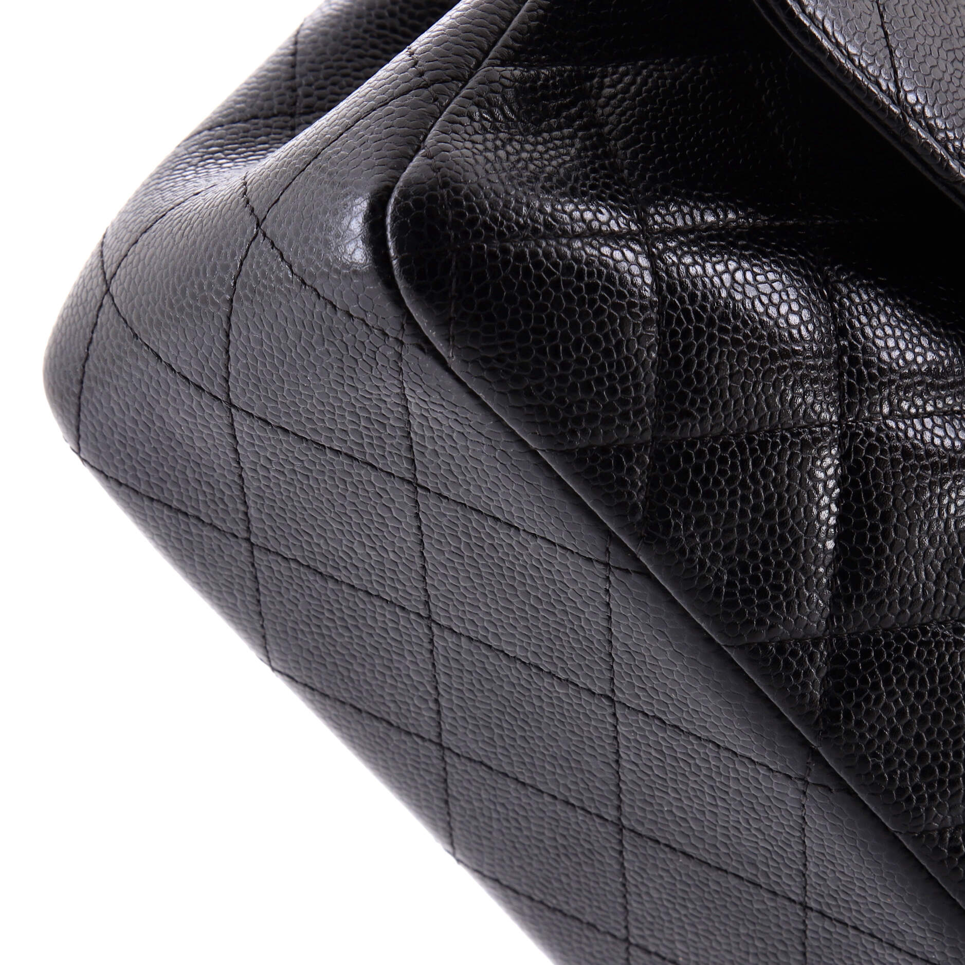 Classic Double Flap Bag Quilted Caviar Jumbo