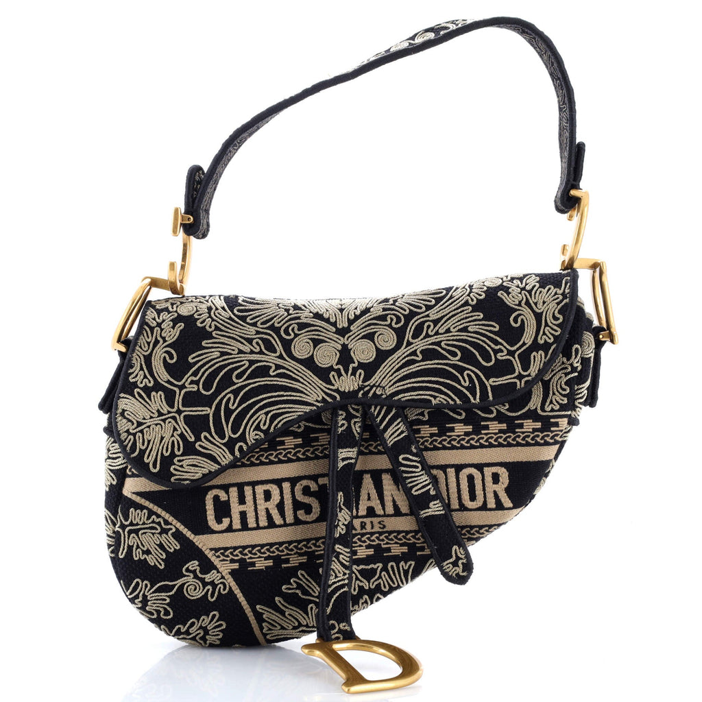 Saddle Bag Logo Embroidered Canvas Medium