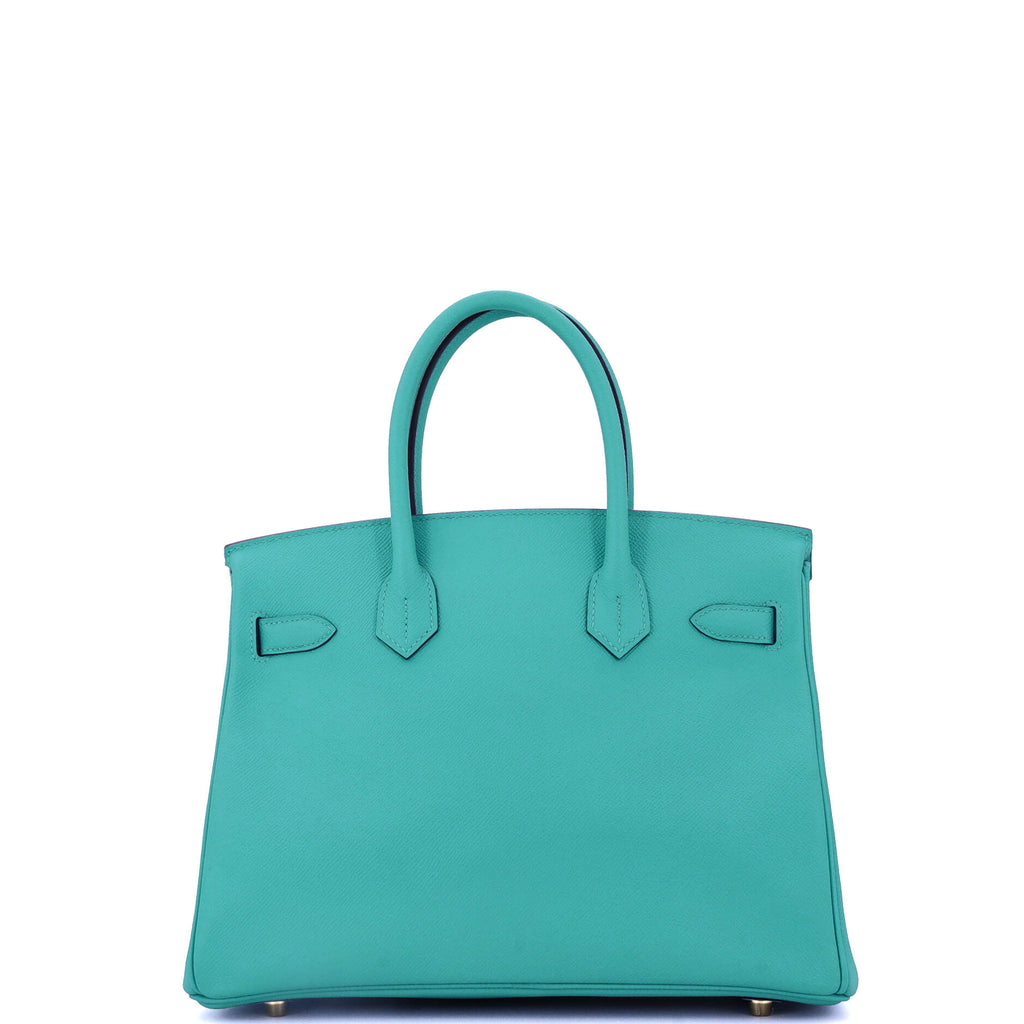 Birkin Handbag Bleu Paon Epsom with Gold Hardware 30