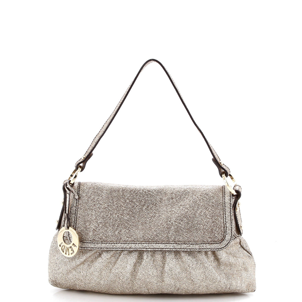 Chef Flap Bag Metallic Leather Small