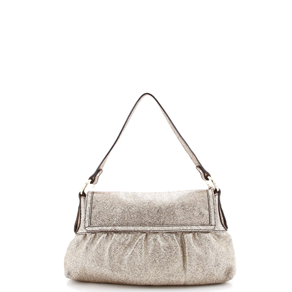 Chef Flap Bag Metallic Leather Small
