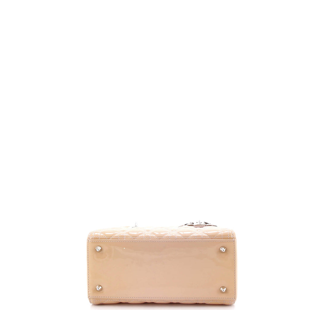 Lady Dior Bag Cannage Quilt Patent Medium