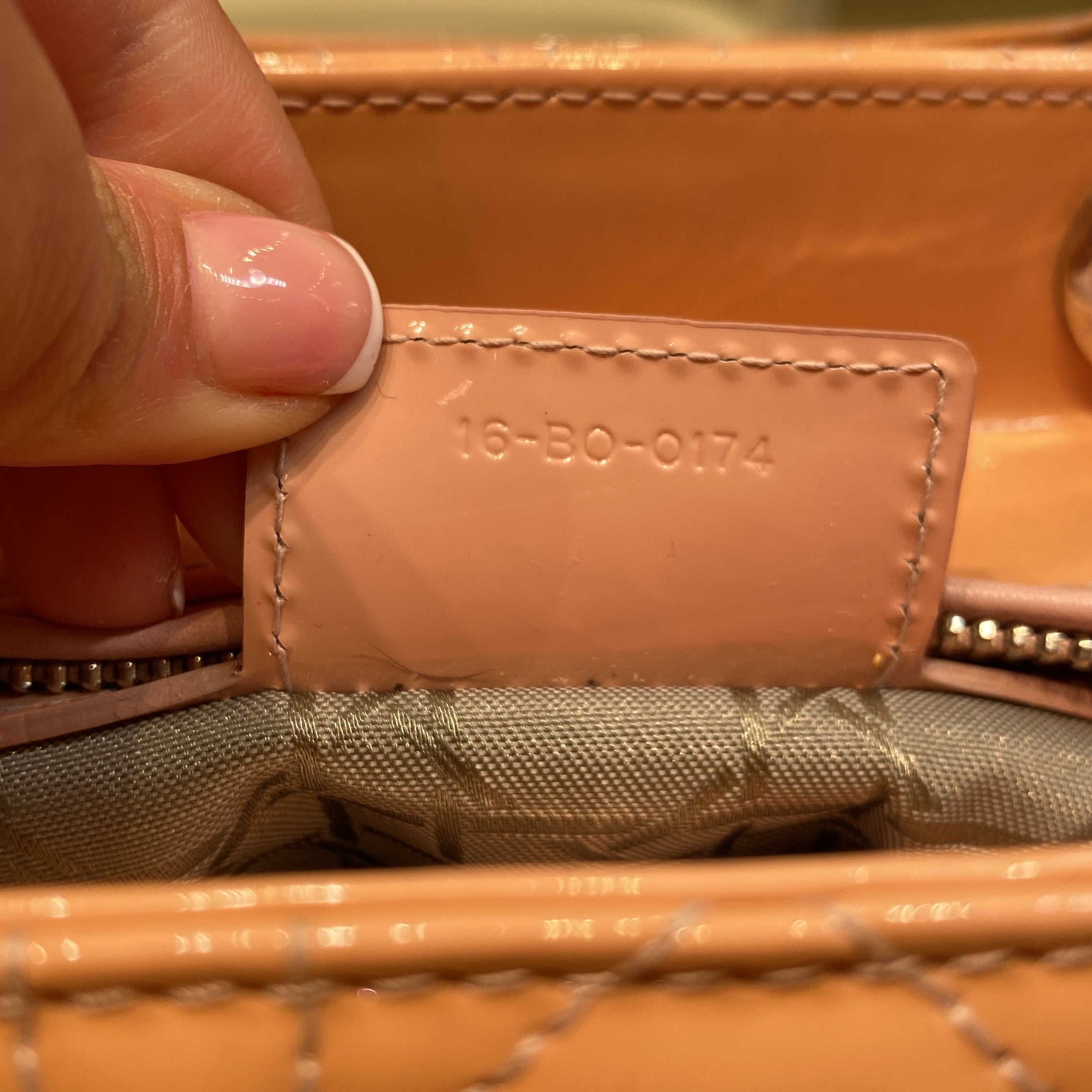Lady Dior Bag Cannage Quilt Patent Medium