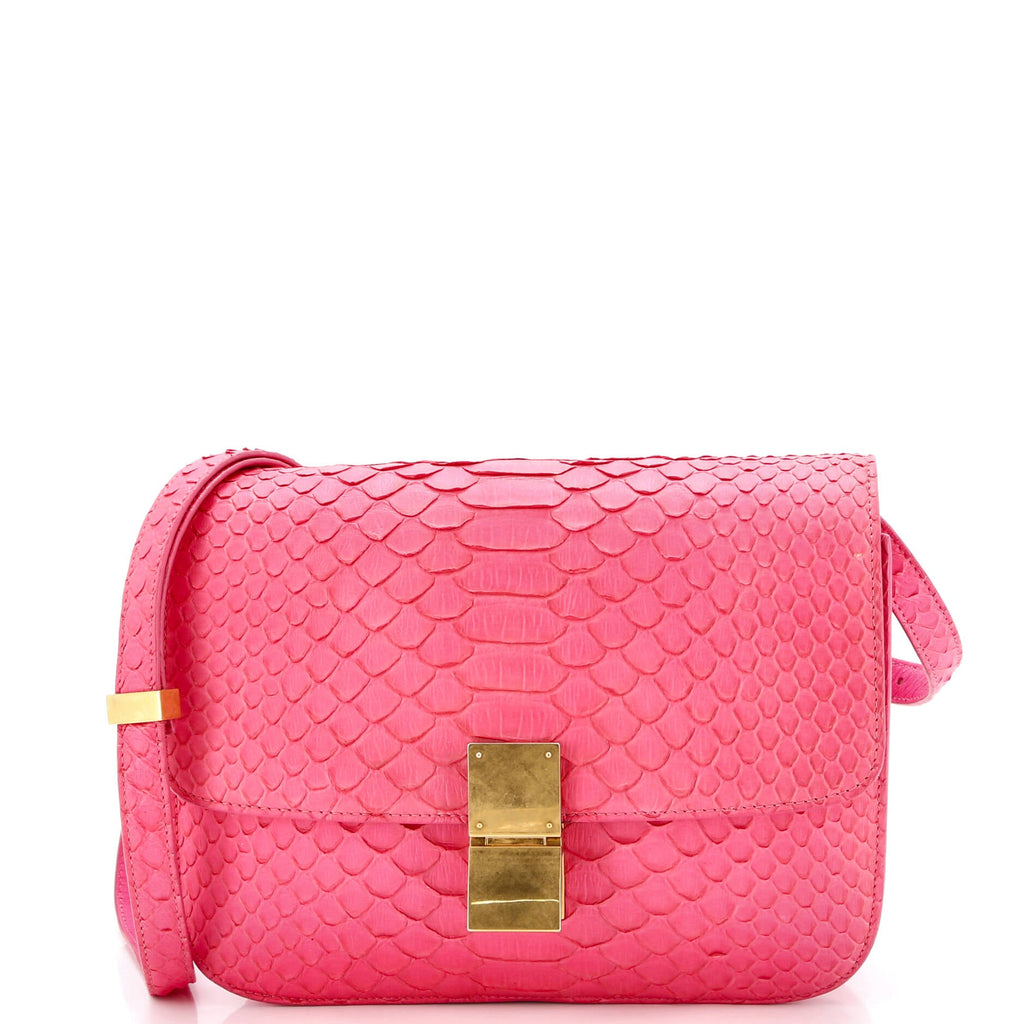 Classic Box Bag Python Medium