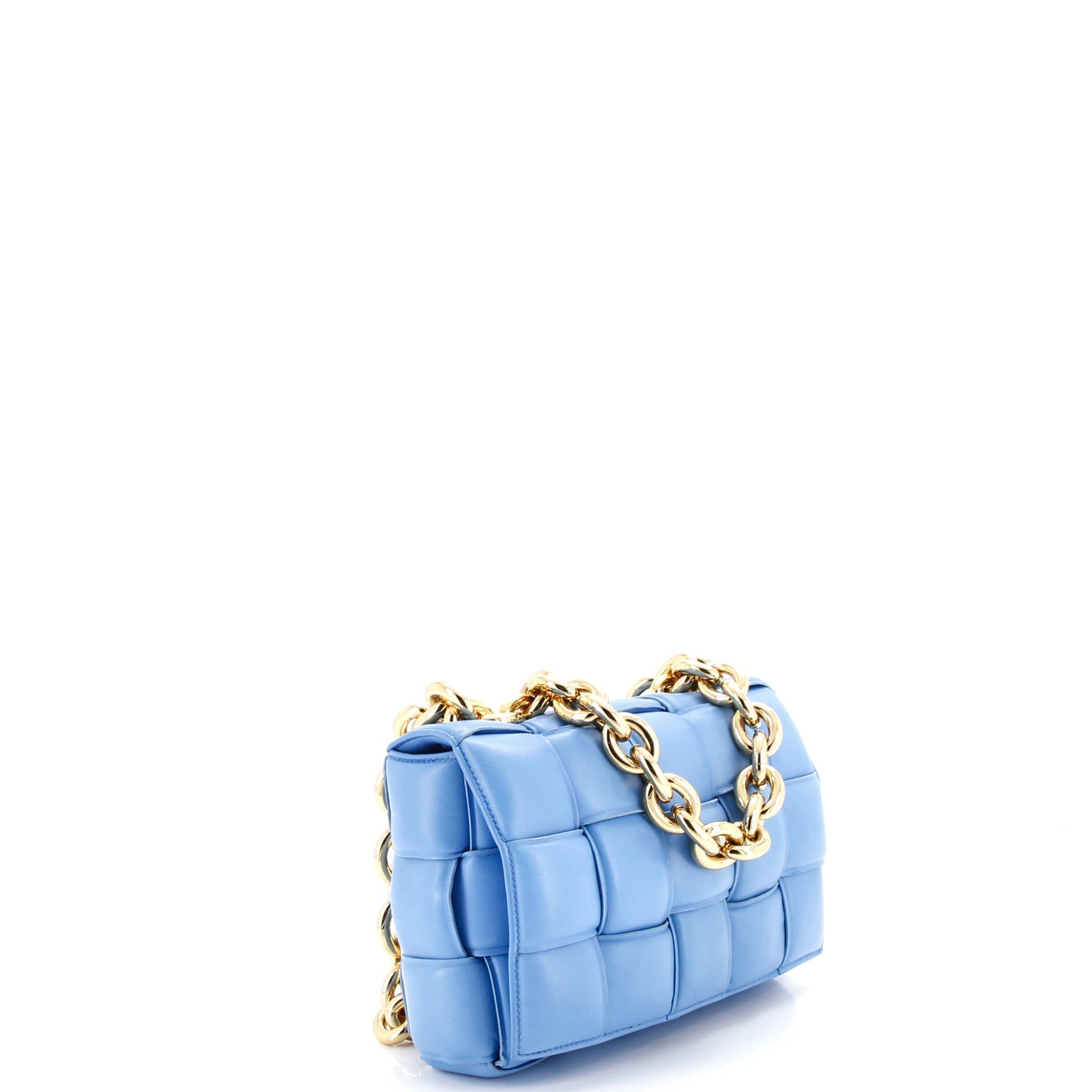 Cassette Chain Crossbody Bag Padded Maxi Intrecciato Leather