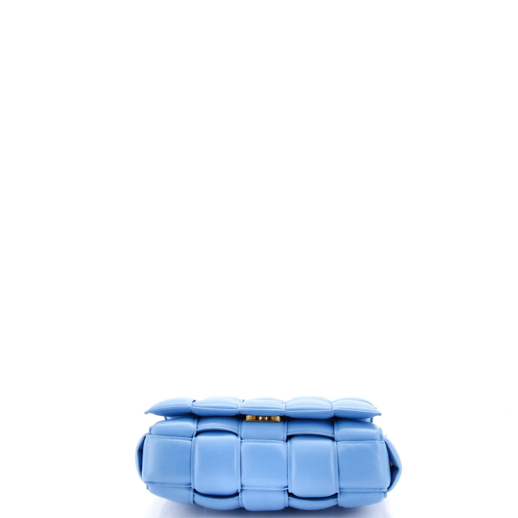 Cassette Chain Crossbody Bag Padded Maxi Intrecciato Leather