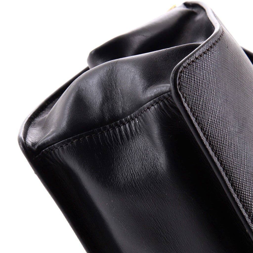 Light Frame Shoulder Bag Saffiano Leather Small